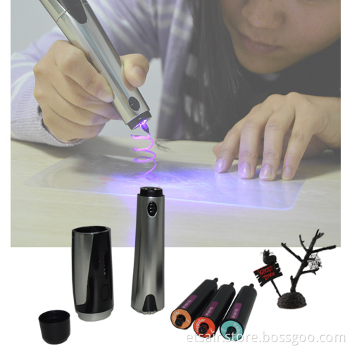 2017 most popular 3D printer pen light-sensitive printer pen no hot part 3d pen